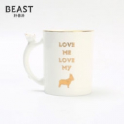 双11特价：THE BEAST 野兽派 法国斗牛犬骨瓷马克杯