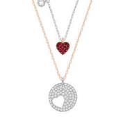 双11预售：SWAROVSKI 施华洛世奇 5255351 镂空设计 心形密镶 两用项链
