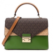 MICHAEL KORS 迈克 科尔斯 MK女包 SLOAN系列女士手提单肩包 30T8GSLS2V TRGR/BRN/ACR+凑单品