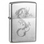 Zippo 之宝 锻纱镀铬205 打火机 龙行天下