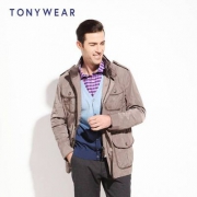 TONY WEAR 汤尼威尔 男士商务休闲短款风衣