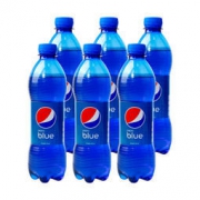 巴厘岛原装进口 百事可乐 blue 蓝色可乐网红可乐汽水饮料 450ml*6瓶装 *2件