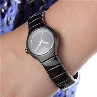降46刀！RADO 雷达 True Jubile R27655732 女款镶钻陶瓷腕表