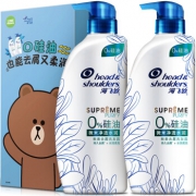海飞丝  致美无硅油洗发水 布朗熊礼盒装 450ml*2瓶 *2套
