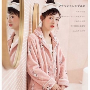 芬腾旗下千线艺 女士法兰绒加厚家居服两件套装 多款
