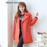Meters bonwe 美特斯邦威 239806 女士羊毛混纺大衣