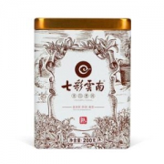 七彩云南 名门普洱 普洱茶 熟茶 200g 铁罐装 *2件