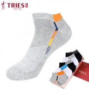 TRiES 才子 男士四季船袜低帮运动棉袜 5双