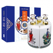 山西杏花酒业 四大美女 53度清香型白酒 300mL*5瓶 限前半小时