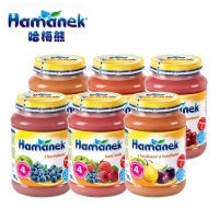 Hamanek 哈梅熊 婴幼儿水果泥190g*6瓶组合装