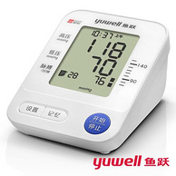 误动作语音提示+74次记忆值！鱼跃 智能上臂式电子血压计 YE670A