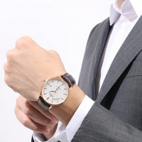 依度（Edox） 83007-37R-AIR LES VAUBERTS  镀金男士日期显示自动表