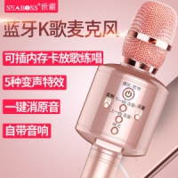 世霸 全民K歌神器 无线蓝牙麦克风 自带音箱