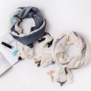 MINISO 名创优品 渐变挂须长纱巾