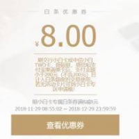抓紧领：8元 全品类 白条支付立减券
