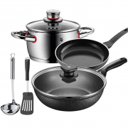 福腾宝（WMF）  锅具刀具5超值件套(煎锅+炒锅+汤锅+汤勺+锅铲)
