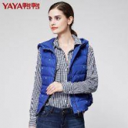 新低：鸭鸭 女子连帽修身羽绒背心