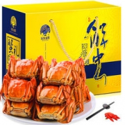京东PLUS会员：阳澄湖 姑苏渔歌大闸蟹 公蟹3.2两/只 母蟹2.2两/只  各五只