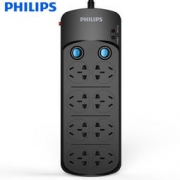 PHILIPS 飞利浦 八位高端插排 3米双核插座板