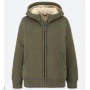 11日0点、双11预告：UNIQLO 优衣库 409246 儿童仿羊羔绒连帽外套