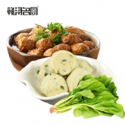 赣浔名厨 正宗手打潮汕牛肉丸500g+菠菜贡丸500g