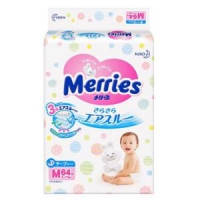 Merries 妙而舒 婴儿纸尿裤 M64片 *4件