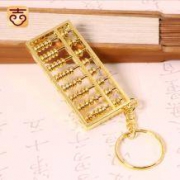 吉风尚 招财如意金算盘钥匙扣