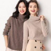 玉蓉丹 女士堆堆领套头毛衣