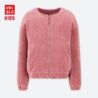 UNIQLO 优衣库 408619 女童丝绒无领茄克