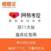 20点准时开始：网易考拉 双11大促 整点红包雨