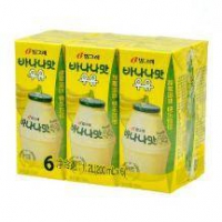 韩国进口 宾格瑞 香蕉味牛奶饮料 200ml*6