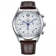 SEIKO 精工 Chronograph系列 SSB095J1 男士休闲石英表 白盘 蓝针 棕带 1160元包邮