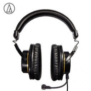 Audio-technica 铁三角 ATH-PG1 头戴式专业游戏电脑线控通话耳机 黑色