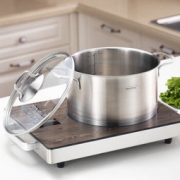 Momscook MT2212 304不锈钢复底加厚双耳汤锅 22cm