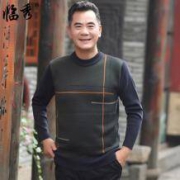 临秀 中老年人加厚男士圆领针织打底衫