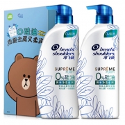 海飞丝 无硅油洗发水套装450ml*2 布朗熊礼盒装*2件