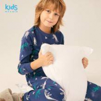 kidsmaxwin 马威 男童印花棉毛内衣套装