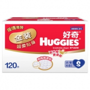好奇（Huggies） 金装 婴儿纸尿裤 S120片*4包 有效防漏