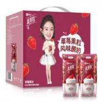 限华南：蒙牛 真果粒风味酸牛奶 草莓果粒笑脸包 200g*12