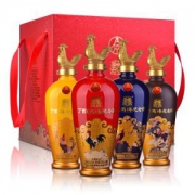 五粮液 丁酉鸡年纪念酒 浓香型白酒 52度 500ml*4瓶