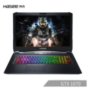 Hasee 神舟 精盾G97E 17.3英寸商务游戏本（i7-8750H、16GB、1TB+256GB、GTX1070 8G、120Hz)