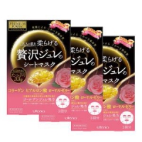 utena 佑天澜 黄金果冻 玻尿酸玫瑰美白面膜 3片装 *3件