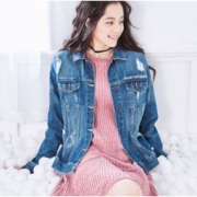 Semir 森马 女士牛仔破洞夹克 64元