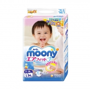 MOONY  尤妮佳 婴儿纸尿裤 L54片 *6件