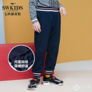 七匹狼 中大童加绒纯棉运动长裤（110~170码）多色
