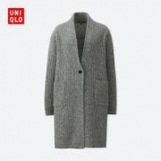12日0点、双12预售：优衣库 UNIQLO 412150 羊毛罗纹针织大衣