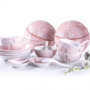 Cfcraft 泥火匠 樱花系列 釉下彩餐具套装 20头 129元，可199-100