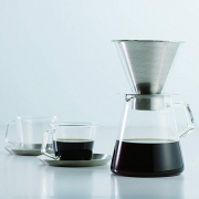 Kinto Cast系列 玻璃咖啡杯 带不锈钢托盘 220ml