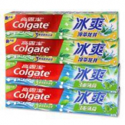高露洁 冰爽牙膏套装120g×4+大胆爱红色款130g