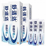 Sensodyne 舒适达 劲速护理牙膏套装120g*3+便携装牙膏25g*3 79元
